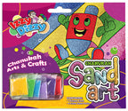 Izzy 'n' Dizzy Chanukah Sand Art Kit - Includes 8 Colored Sand Packs, 1 Poster - 7" x 6" - Hanukkah Arts and Crafts - Gifts and Games