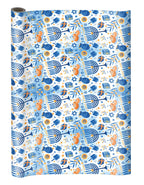Izzy 'n' Dizzy Hanukkah Wrapping Paper - Extra Wide Blue Gift Wrap - 30 Inch x 144 Inch - Hanukkah Gift Wrap - Light Print