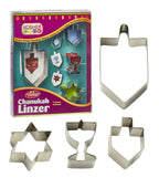 The Kosher Cook Hanukkah Cutters and Stainless Steel Chanukah Cookie Cutters, 4 Piece Set