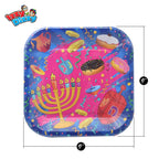 Izzy 'n' Dizzy Hanukkah Plates - Chanukah Paper Goods - 9 Inch - Serves 10