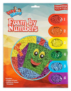 Izzy 'n' Dizzy Chanukah Foam by Numbers Kit - 6 Bags of Foam, Adhesive Poster Template - 8 x 12 - Hanukah Arts and Crafts - Gifts and Games