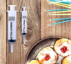 The Kosher Cook Set of 2 Donut Filling Injector - Kitchen Tools Pastry Injector - Plastic Durable Food Injector Syringe