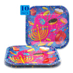 Izzy 'n' Dizzy Hanukkah Plates - Chanukah Paper Goods - 7 Inch - Serves 10