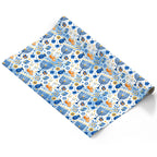Izzy 'n' Dizzy Hanukkah Wrapping Paper - Extra Wide Blue Gift Wrap - 30 Inch x 144 Inch - Hanukkah Gift Wrap - Light Print