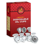 Ner Mitzvah Disposable Foil Menorah Drip Cups for Oil Menorahs - Liners Inserts for Oil Menorah Cups - Medium