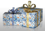 Izzy 'n' Dizzy Hanukkah Wrapping Paper - Extra Wide Blue Gift Wrap - 30 Inch x 144 Inch - Hanukkah Gift Wrap - Light Print