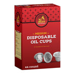 Ner Mitzvah Disposable Foil Menorah Drip Cups for Oil Menorahs - Liners Inserts for Oil Menorah Cups - Medium