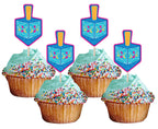Izzy 'n' Dizzy Hanukkah Dreidel Cake Toppers and Paper Goods (Pack of 20)