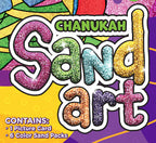 Izzy 'n' Dizzy Chanukah Sand Art Kit - Includes 8 Colored Sand Packs, 1 Poster - 7" x 6" - Hanukkah Arts and Crafts - Gifts and Games