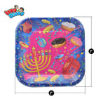 Izzy 'n' Dizzy Hanukkah Plates - Chanukah Paper Goods - 7 Inch - Serves 10