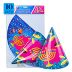 Izzy 'n' Dizzy Hanukkah Party Hats - Hanukkah Paper Goods - 10 Pack